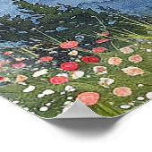 山野花フローラ結婚の歓迎サイン ポスター (角)