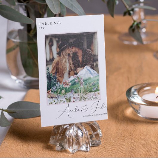 山野花 |フォトテーブル番号カード テーブルナンバー