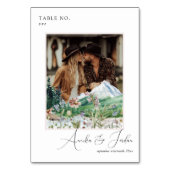 山野花 |フォトテーブル番号カード テーブルナンバー (正面)