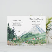 山野花 |折り曲げ結婚式 プログラム (スタンド正面)