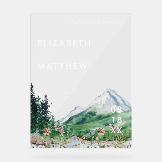 山野花 |結婚へようこそ アクリルサイン (正面)