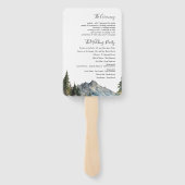 山陰の森の結婚式のプログラムファン ハンドファン (裏面)