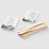 山陰の森の結婚式のプログラムファン ハンドファン (組立なし)