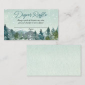 山雪素朴冬おむつラッフルカード エンクロージャーカード (正面/裏面)