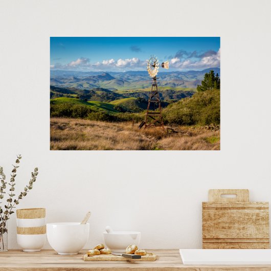 山頂からの眺め ポスター (キッチン)