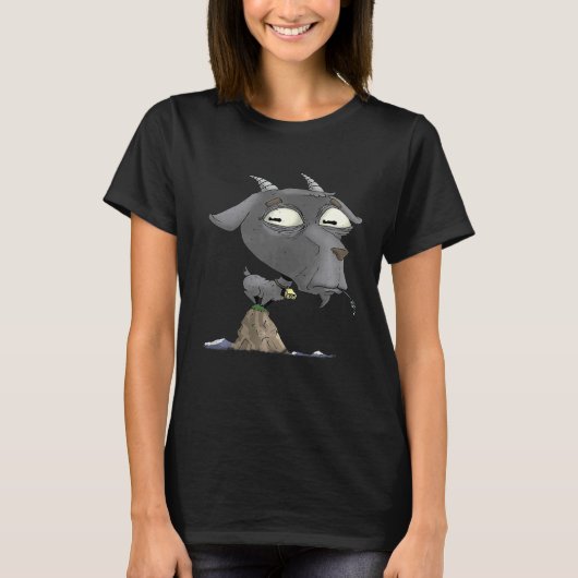 山頂に乗ったビリー・ヤギ Tシャツ (正面)