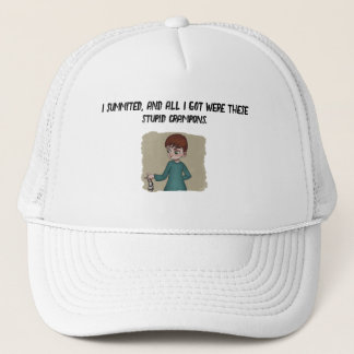 山頂に着いたら、この馬鹿げたアイゼンだけだった キャップ