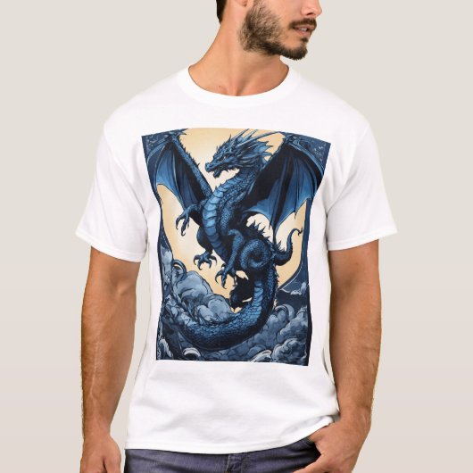 「山頂に空の蛇」 Tシャツ (正面)