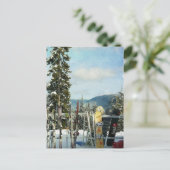 山頂のスキーとスノーボード ポストカード (スタンド正面)