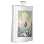 山頂のスキーヤー フラスク (右)