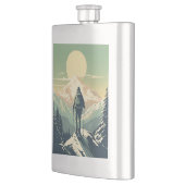 山頂のスキーヤー フラスク (左)