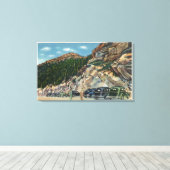 山頂のパーキングエリアビュー キャンバスプリント (インサイチュ (ウッドフロア))