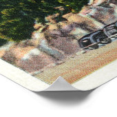 山頂のパーキングエリアビュー ポスター (角)