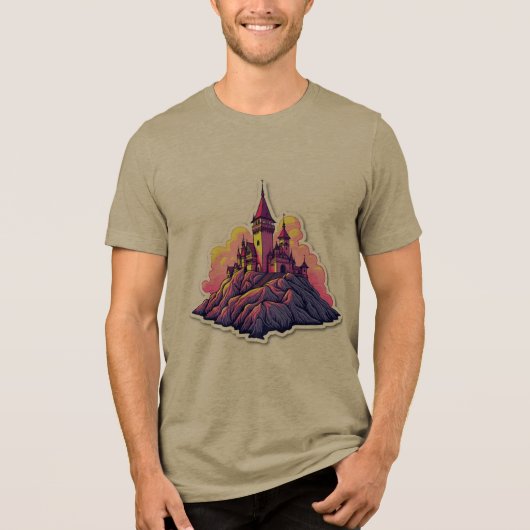 山頂の城 トライブレンドTシャツ (正面)