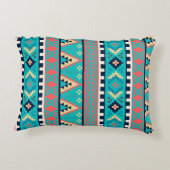 山頂の幾何学的な種族パターン アクセントクッション (裏面)