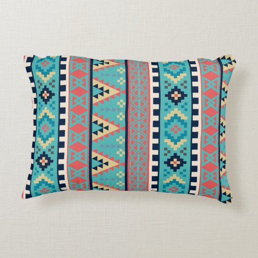 山頂の幾何学的な種族パターン アクセントクッション (裏面)