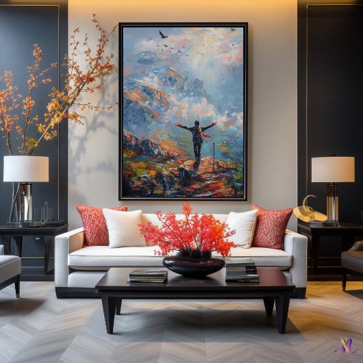 山頂の息 – 光と色の自由 ポスター