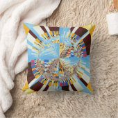 山頂の真昼の太陽 クッション (ブランケット)