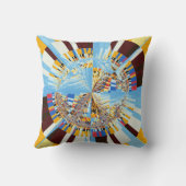 山頂の真昼の太陽 クッション (裏面)