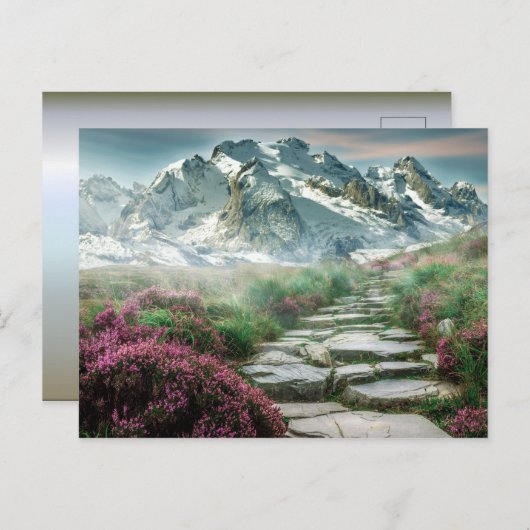 山頂への石階段 ポストカード (正面/裏面)