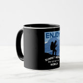 山頂ハイキング | トレッキング | 山 マグカップ (正面左)