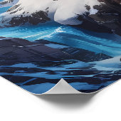 山頂威厳のある極ベア ポスター (角)