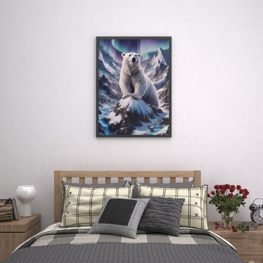 山頂威厳のある極ベア ポスター