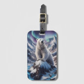 山頂威厳のある極ベア ラゲッジタグ (正面縦)