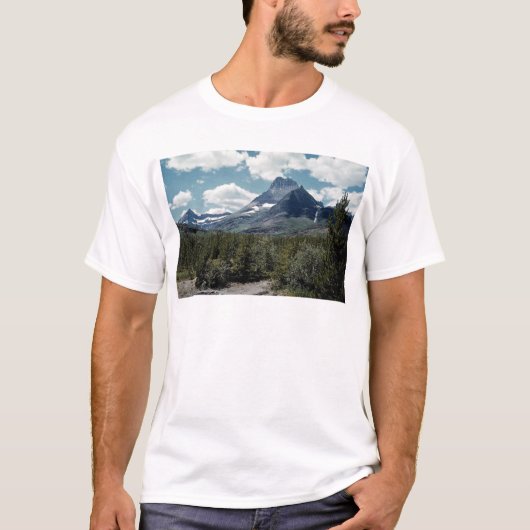 山頂、グレーシャー国立公園の壮大な概観 Tシャツ (正面)