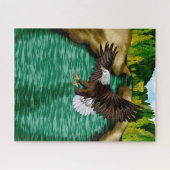 山飛んでいるの川の鷲 ジグソーパズル (横)