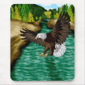 山飛んでいるの川の鷲 マウスパッド (正面)