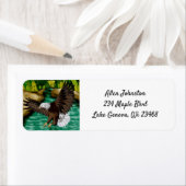 山飛んでいるの川の鷲 ラベル (インサイチュ)