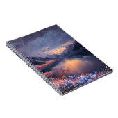 山魅力的に囲まれた威厳のある湖 ノートブック (右側)