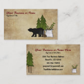 山魅力的素朴国シルエットベア 名刺 (正面/裏面)