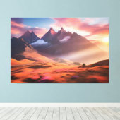 山鮮やかと川の風景 キャンバスプリント (インサイチュ (ウッドフロア))