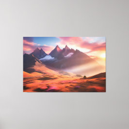 山鮮やかと川の風景 キャンバスプリント