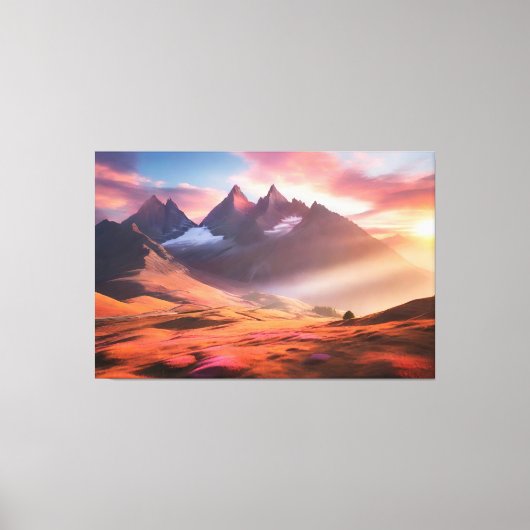 山鮮やかと川の風景 キャンバスプリント (正面)