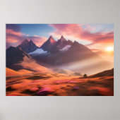 山鮮やかと川の風景 ポスター (正面)