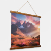 山鮮やかと川の風景 吊り下げ型タペストリー (傾斜あり)