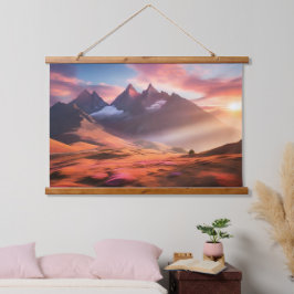 山鮮やかと川の風景 吊り下げ型タペストリー