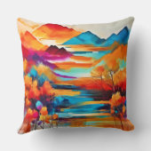 山鮮やかの日の絵を描入り クッション (裏面)