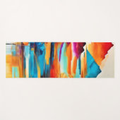 山鮮やかの日の絵を描入り ヨガマット (正面(横))