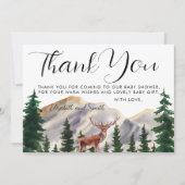 山鹿素朴赤ちゃんシャワーありがとう サンキューカード (正面)