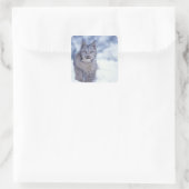 山麓のヤマネコ スクエアシール (バッグ)