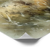 山麓を通る水の色の曲がり道 ポスター (角)