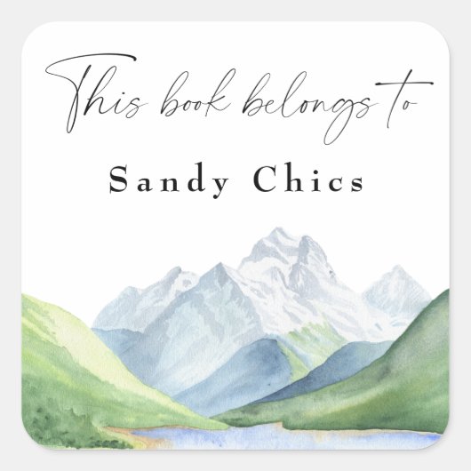 山 – この本は次のものだ スクエアシール (正面)