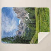 山、アルプス、イタリアの景勝写真 シェルパブランケット (正面(横))