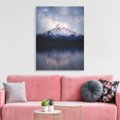 山 |オレゴン州オレゴンのフッド山ポートランド キャンバスプリント (インサイチュ (リビング))