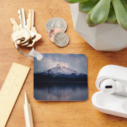 山 |オレゴン州オレゴンのフッド山ポートランド キーホルダー (デスク)