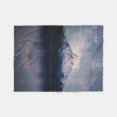 山 |オレゴン州オレゴンのフッド山ポートランド フリースブランケット (正面(横))